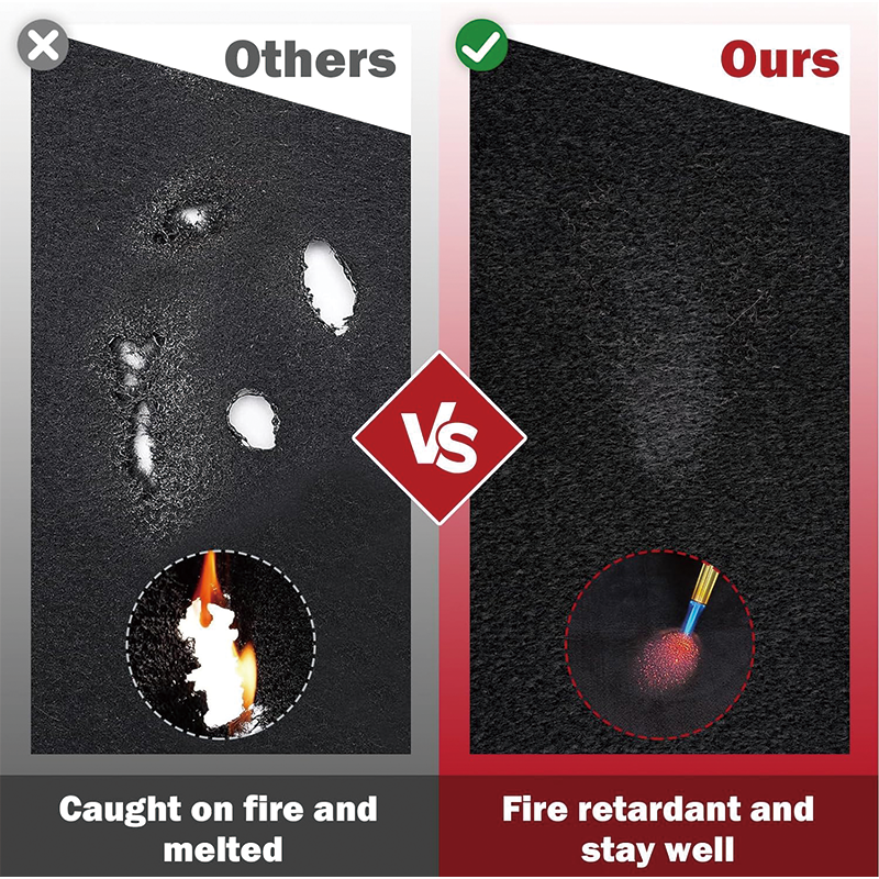 Carbon Felt Welding Blanket,2 Packs 12" X 27" Heat Resistant Fabric 1800°F High Temp Insulation Pad Fireproof,Solder Plumbers HVAC Torch Protector