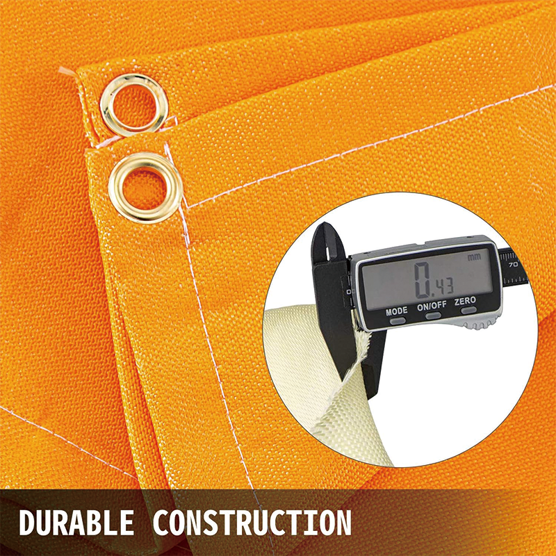 Welding Blankets,8 x 10 Ft,Fiberglass Fire Retardant Blanket,Welding Mat Welding Fireproof Thermal Resistant Insulation,Orange