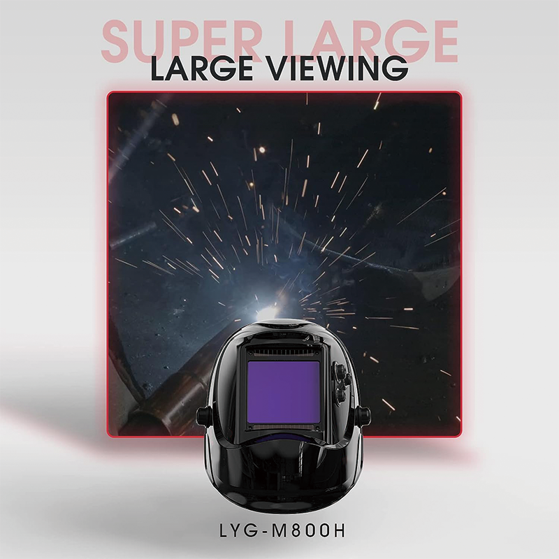 Large Viewing Screen,True Color Solar Power Auto Darkening Welding Helmet,4 Arc Sensor Wide Shade 4/5-9/9-13 for TIG MIG Arc Weld Grinding Welder Mask