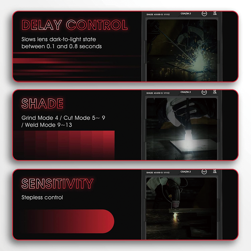 Large Viewing Screen,True Color Solar Power Auto Darkening Welding Helmet,4 Arc Sensor Wide Shade 4/5-9/9-13 for TIG MIG Arc Weld Grinding Welder Mask