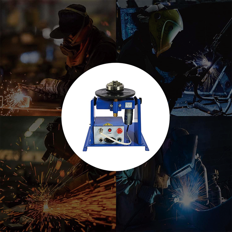 10KG Rotary Welding Positioner,0 to 90° Welding Positioner Positioning Turntable Rotational Speed 2-20 r/min Portable Welder Positioner Turntable Machine