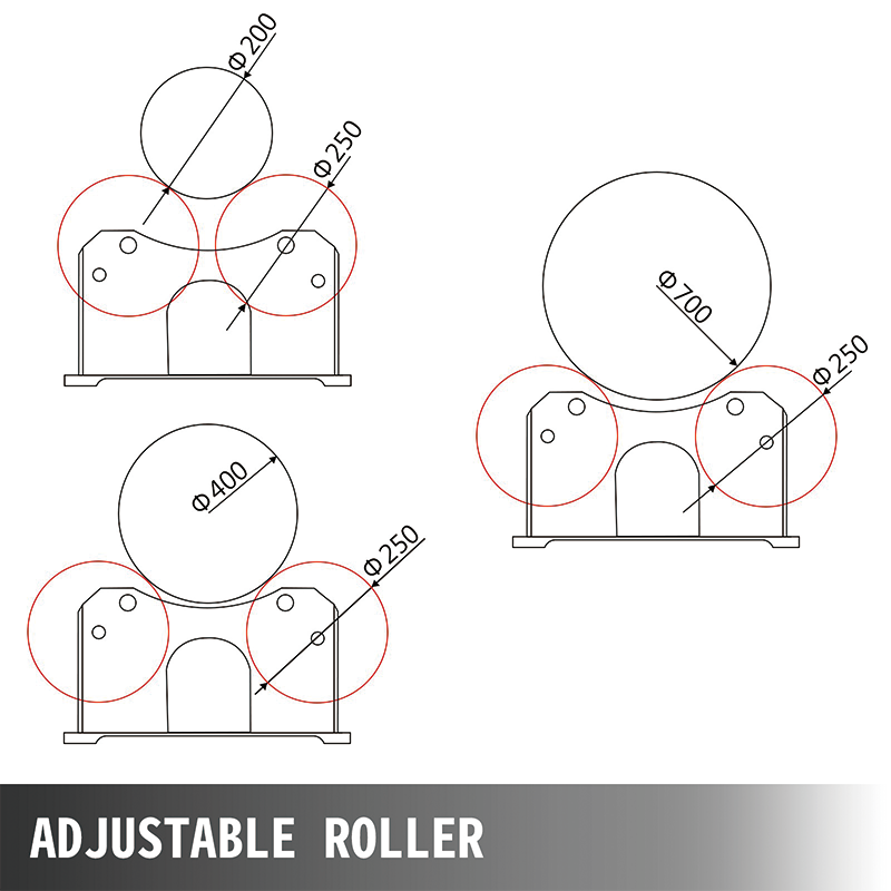 Welding Positioner,1000 KG/2200 LBS Load Capacity,Turning Rolls Linkage Rolle,50-1100mm Welding Positioner 220V Welding Equipment Support