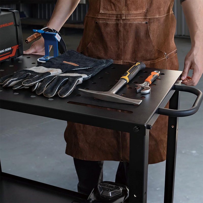 Welding Table workbench,36x18 Inches, 1200 lb Load Capacity,Portable Work Bench with Braking Lockable Casters