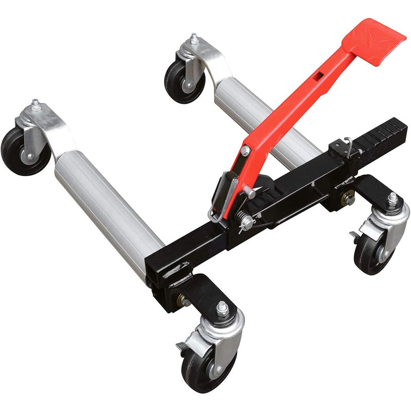 1 Piece Wheel Dolly with Ratcheting Foot Pedal Heavy Duty Vehicle Positioning for Car Truck RV Trailer 1500 LBS