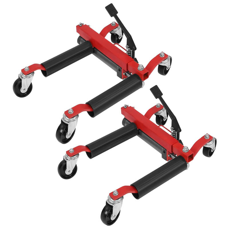 2 PCS Wheel Dolly 1500lbs Heavy Duty Car Wheel Dolly Ratchet Type Tire Skate Tire Jack for Car Truck RV Trailer