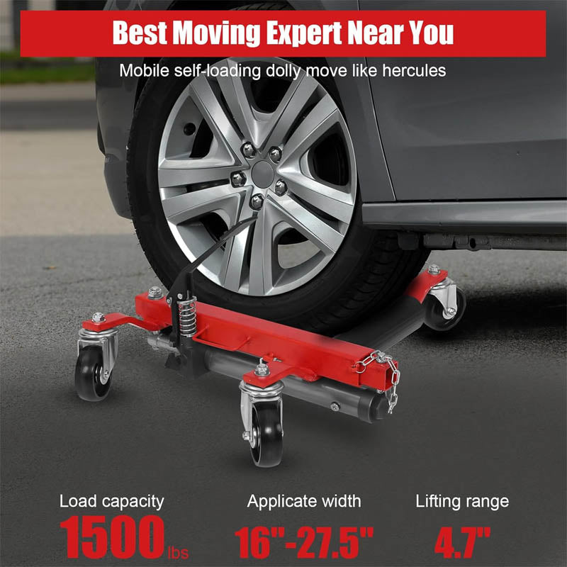 2 PCS Wheel Dolly 1500lbs Heavy Duty Car Wheel Dolly Ratchet Type Tire Skate Tire Jack for Car Truck RV Trailer