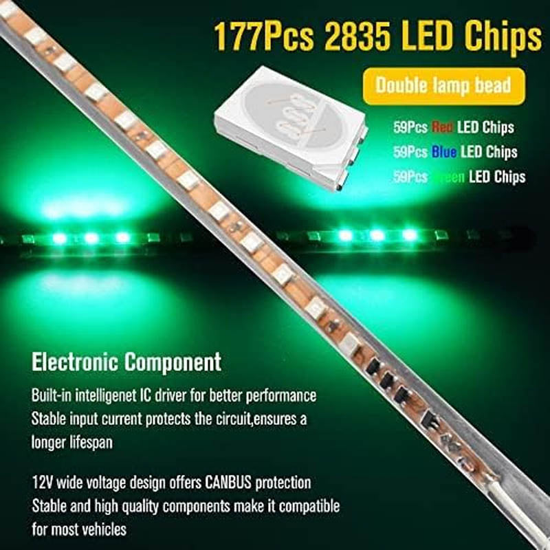 2pcs 3 FT Whip Light with Spring Base 270° Auto Strobe LED Antenna Light Waterproof for UTVs, ATVs, Motorcycles