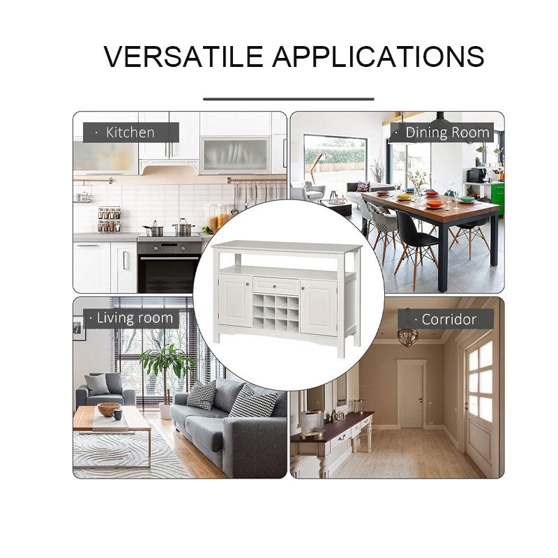 Wine Rack Shelves In The Living Room, Storage Cupboard With Drawers, Kitchen Sideboard