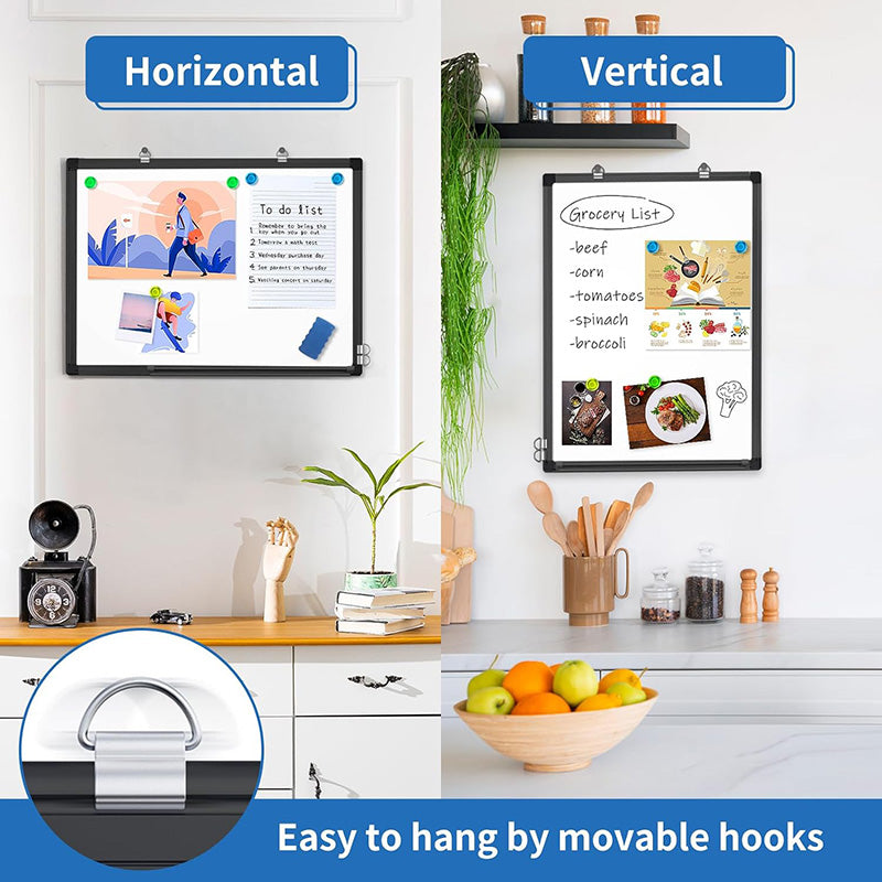 24 x 18 inch White Board Dry Erase Magnetic Dry Erase Board Whiteboard for Wall Whiteboard Marker Board Writing Board for Home Classroom Office