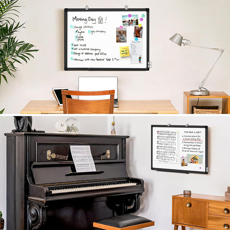 24 x 18 inch White Board Dry Erase Magnetic Dry Erase Board Whiteboard for Wall Whiteboard Marker Board Writing Board for Home Classroom Office