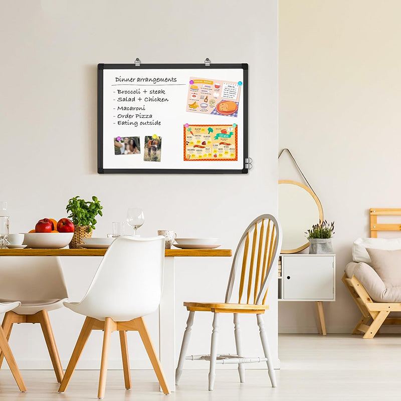 24 x 18 inch White Board Dry Erase Magnetic Dry Erase Board Whiteboard for Wall Whiteboard Marker Board Writing Board for Home Classroom Office