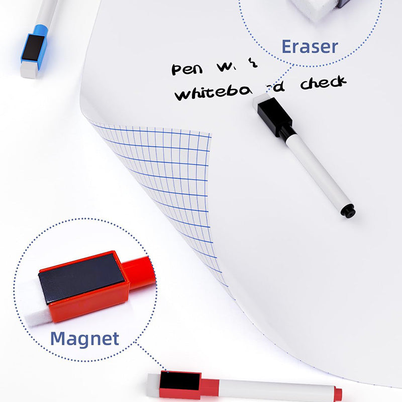 2 Pack Dry Erase Whiteboard Sticker 17.7" X 78.7"Self-Adhesive White Board Peel Stick Paper to Do List for School, Office, Home