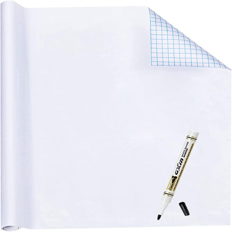 Whiteboard Sticker for Wall 23.4" x 78.7" Peel and Stick Dry Erase Contact Paper Adhesive Poster Board with 1 Marker