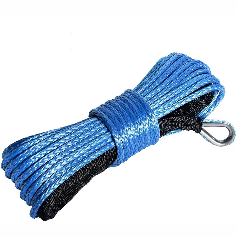 Winch Cable12 Strands Synthetic Winch Winch Rope for Truck Boat Offroad Winch Rope Extension 6mm x 15m