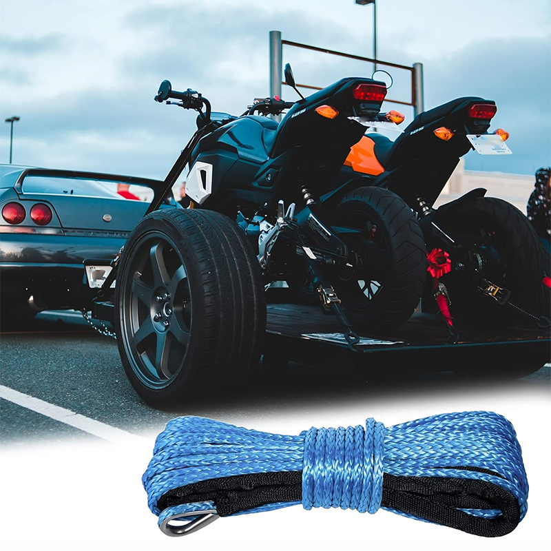 Winch Cable12 Strands Synthetic Winch Winch Rope for Truck Boat Offroad Winch Rope Extension 6mm x 15m