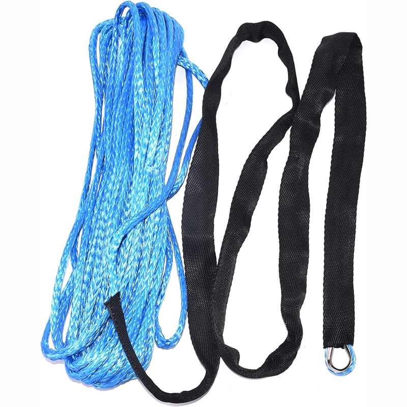 Winch Cable12 Strands Synthetic Winch Winch Rope for Truck Boat Offroad Winch Rope Extension 6mm x 15m