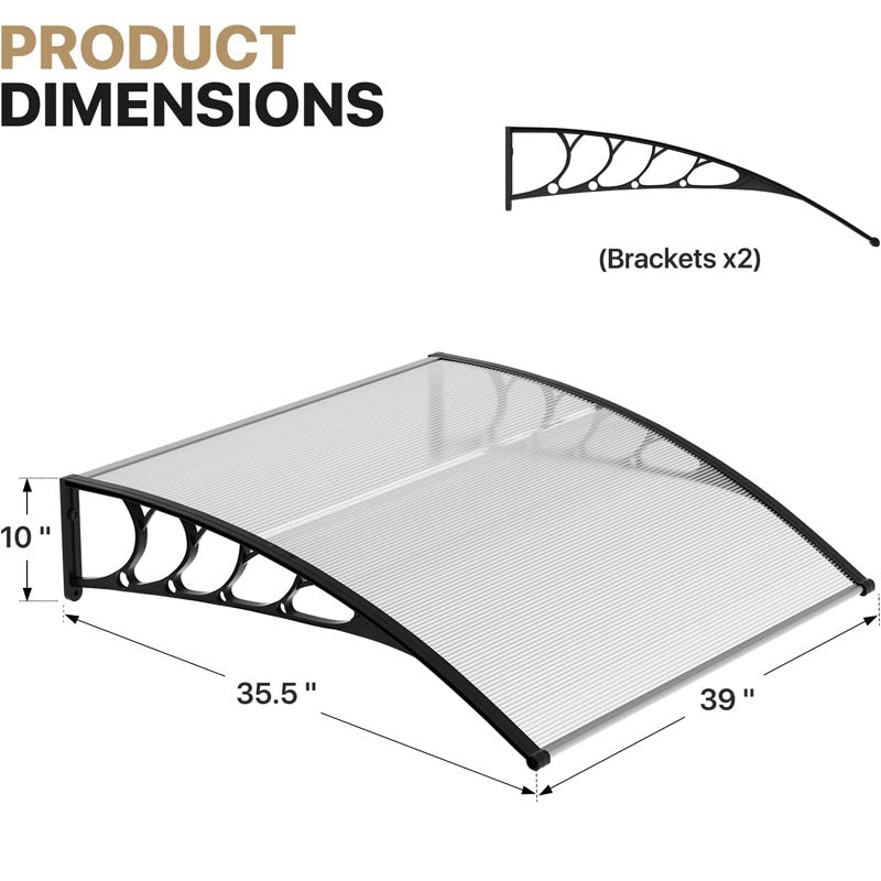 Household Transparent Pc Sun Panel, Balcony Window Door Terrace Awning