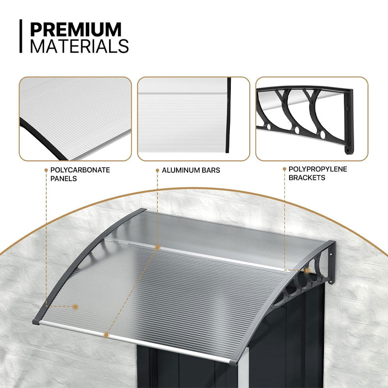 Household Transparent Pc Sun Panel, Balcony Window Door Terrace Awning