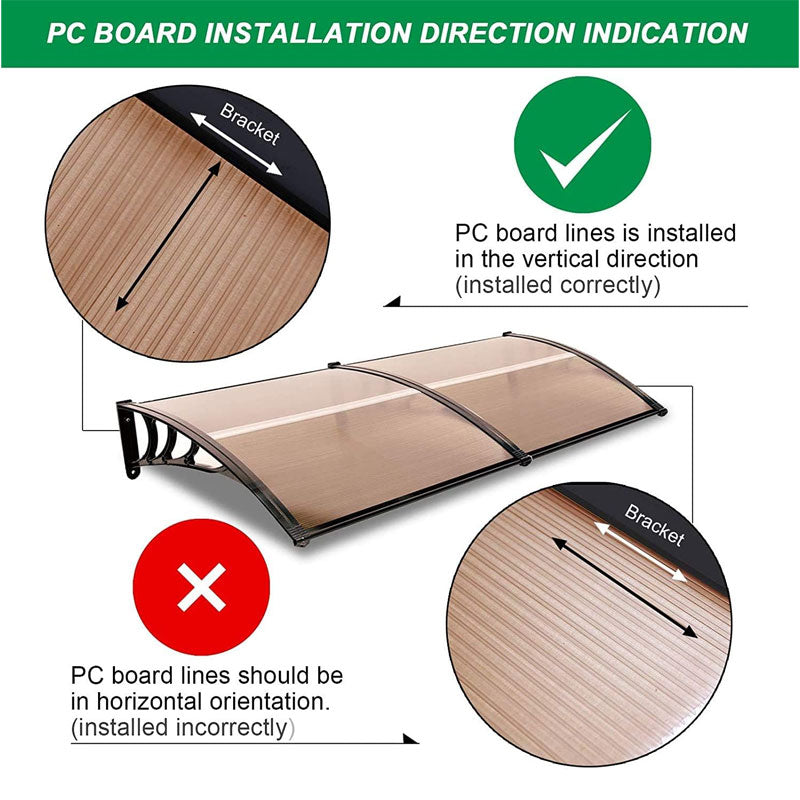 Household Eaves Door Head Awning Abs Bracket Awning, Household, Commercial