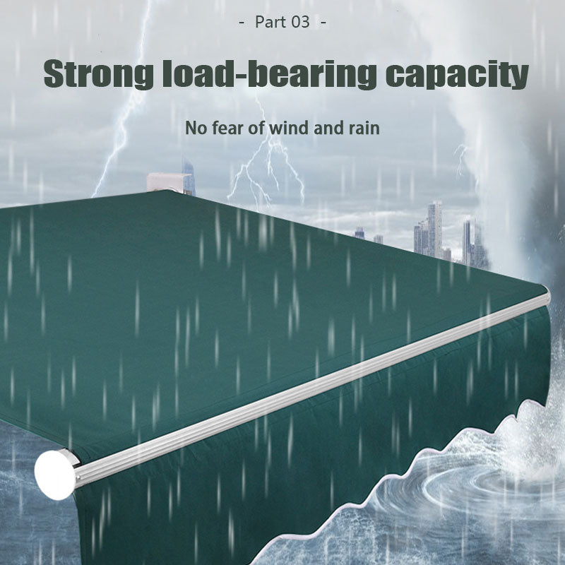 Awning Retractable Awning, Outdoor Awning Electric Hand-Cranked Awning, Suitable For Backyard, Balcony