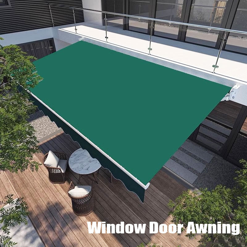 Awning Retractable Awning, Outdoor Awning Electric Hand-Cranked Awning, Suitable For Backyard, Balcony