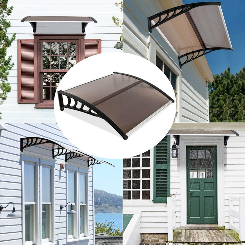 40" x 40" Door and Window Awning, Door Outdoor Patio Awning, Canopy UV Protection Rain and Snow Hollow Core Panel