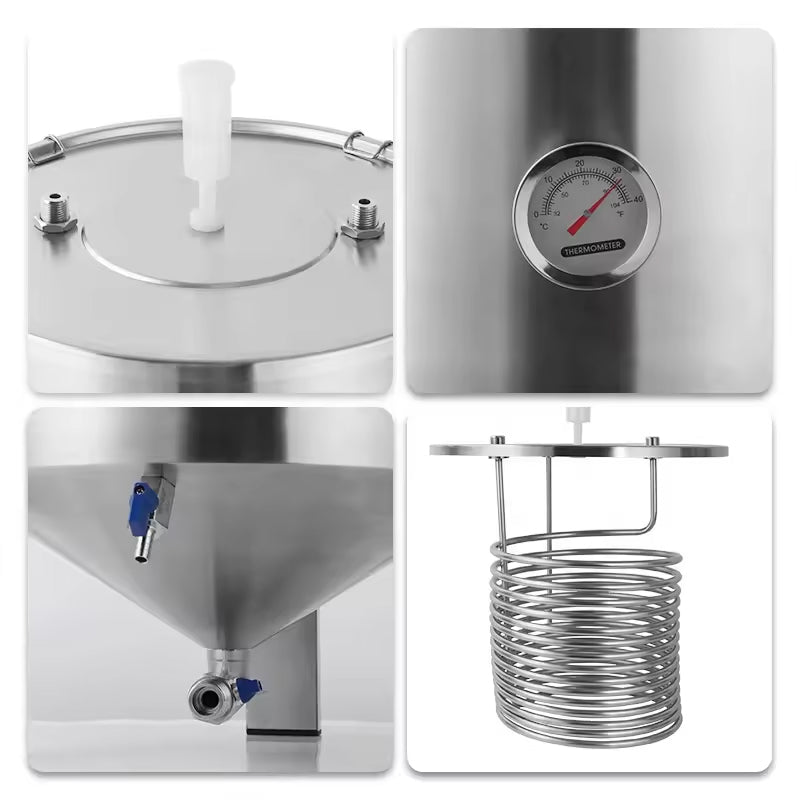 30L 60L Fermentation Tank For Homebrew/ 304 Stainless Steel Conical Fermenter Similar To Fermenting Equipment