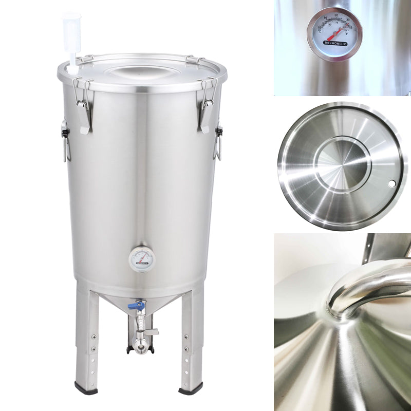 FER-32Vv Stainless Steel Conical Fermenter/30L Craft Beer Fermentation Tank/ Brewing Vessel