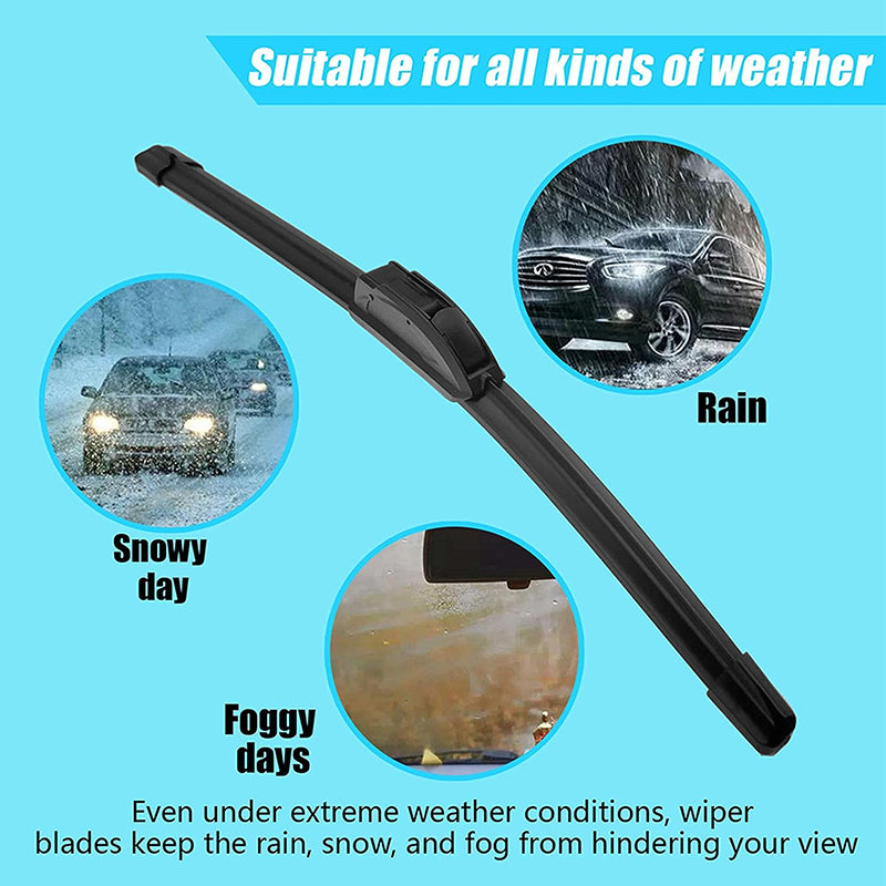 24" + 18" Durable And Quiet Wiper Blades Premium All-Seasons Quality Front Windshield Wipers