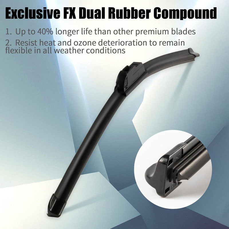 22" + 22" Windshield Wiper Blades pair for front windshield Wiper Blades Easy Install urable Stable