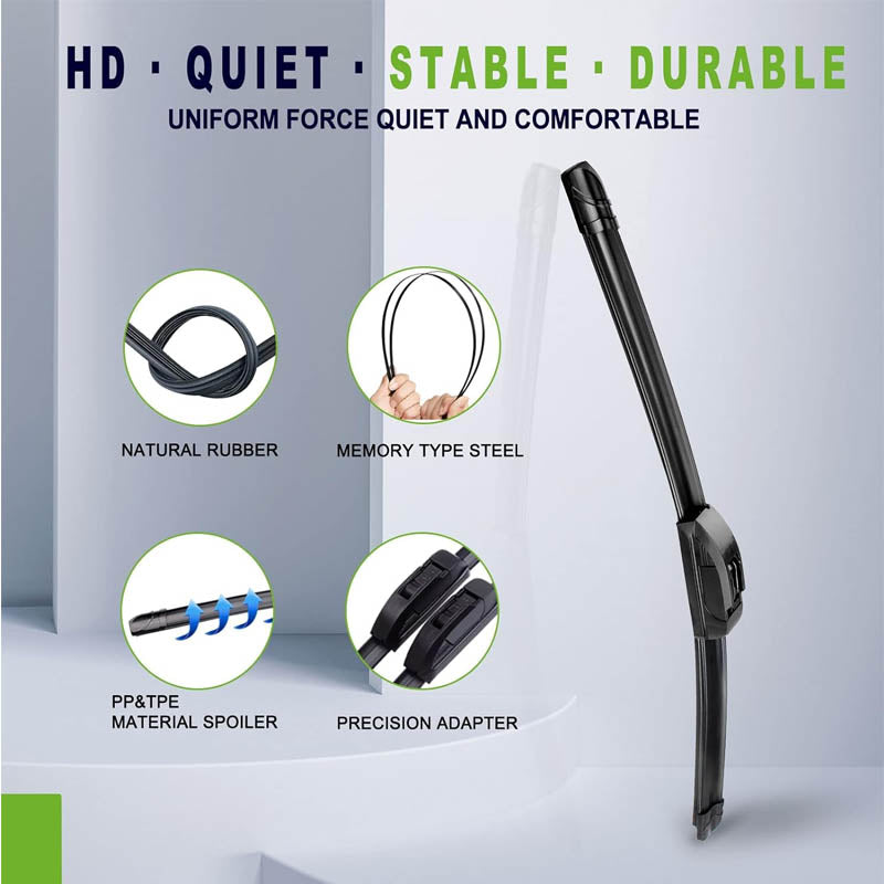 21" Rubber Wiper Blades for U/J hook wiper blade arm Premium All-Season Windshield Wiper Blades