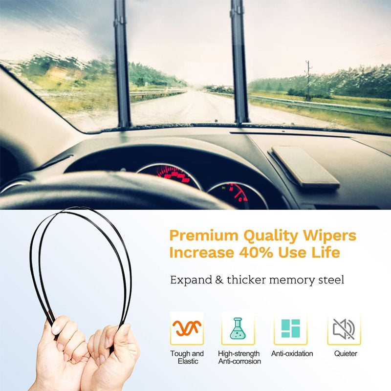 6" 22" 11" Wiper Blade Windshield Wiper Blades Rubber Wiper Blades Premium All Weather Blade 3 of Set