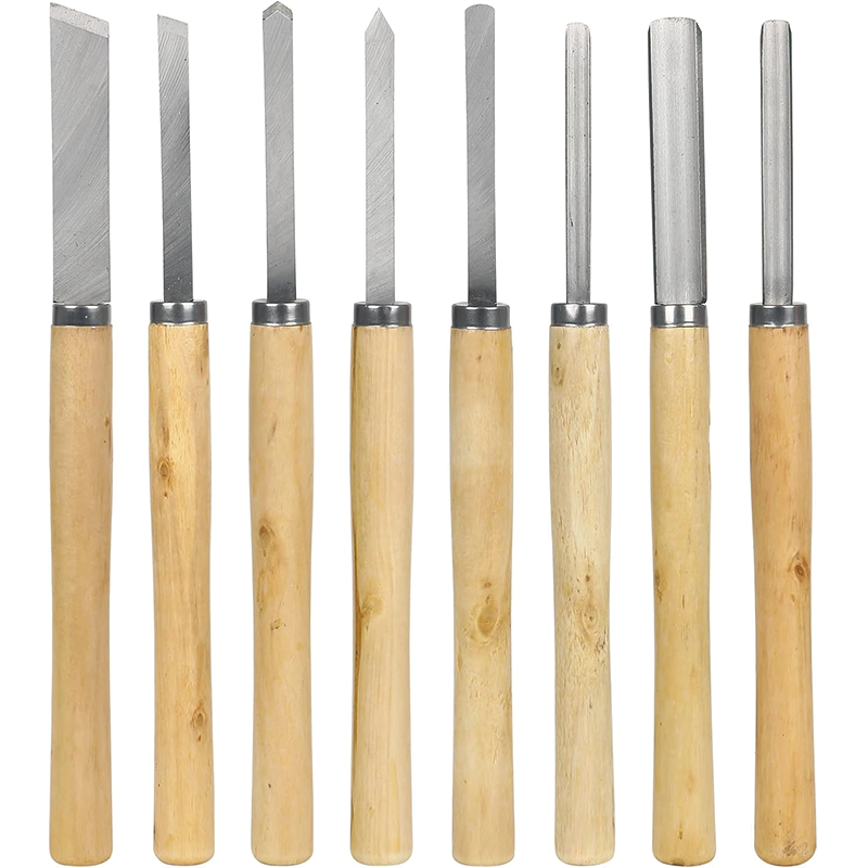 Wood Lathe Tools Set, 8Pcs Professional Wood Turning Tools, for Beginners Professionals Hobbyists