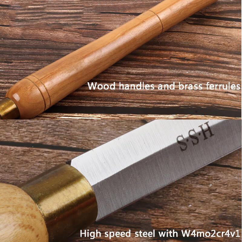 Wood Turning Tools Set, HSS Wood Carving Tools High Speed Steel Gouge Set Woodworking Lathe Chisel Set Lathe Chisel kit