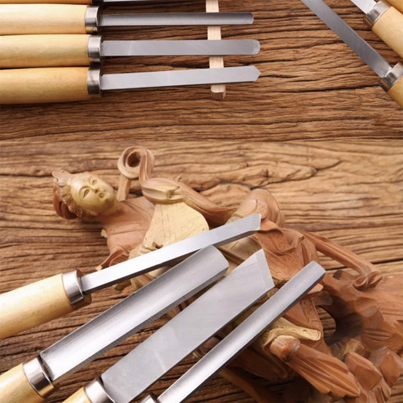Wood Lathe Chisel Set, 8Pcs HSS Wood Turning Chisel Set, Wood Carving Tools Set for Wood Turning Hardwood