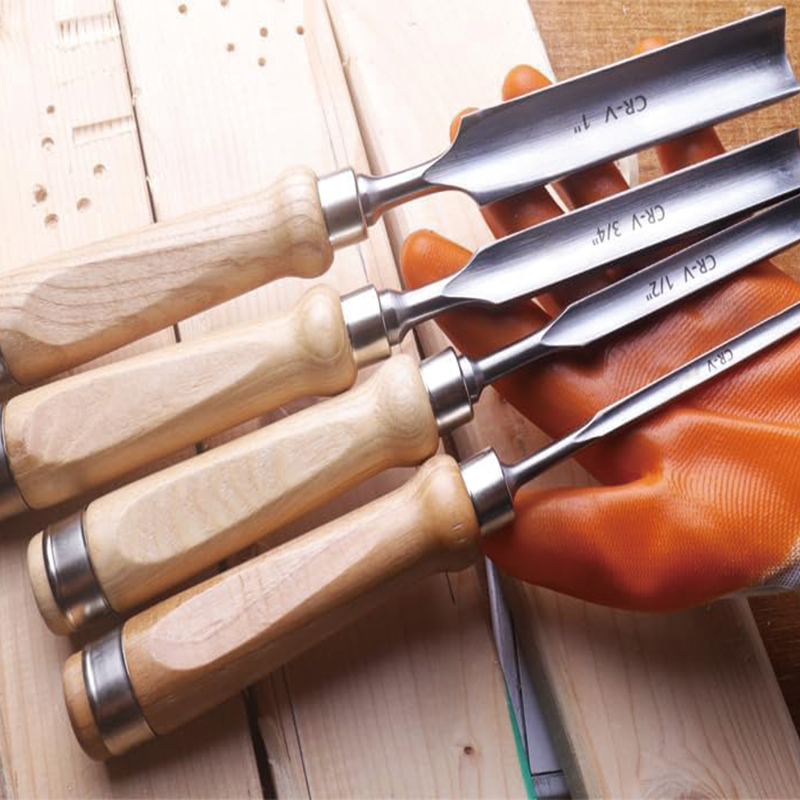 Wood Lathe Chisel Set, 4 Pieces Wood Chisel Set, Professional Wood Chisel Tool Carpenter Gouge