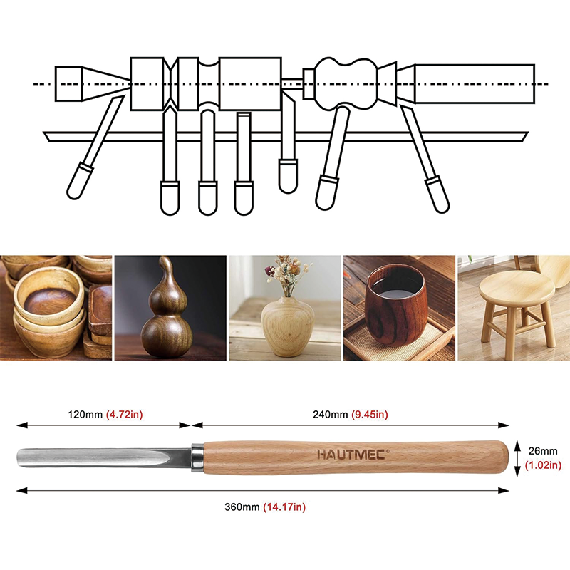 8 pcs Wood Lathe Chisel Set, Professional Wood Turning Chisel Set, for Beginners, Hobbyists and Professionals
