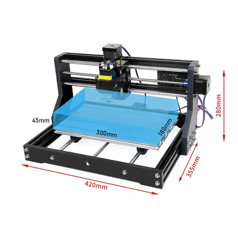Diy 3018 Cnc Mini Desktop Portable Cnc Working Table Size 30*18*45cm 4Axis Pbc Milling Laser Engraving Machine For Wood Pvc