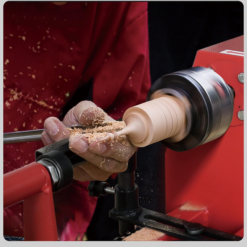 Wood Lathe, 14 in x 40 in,370W Power Wood Turning Lathe Machine,4 Speed 810/1180/1700/3400RPM,with 5 Chisels for Woodworking,for Woodworking