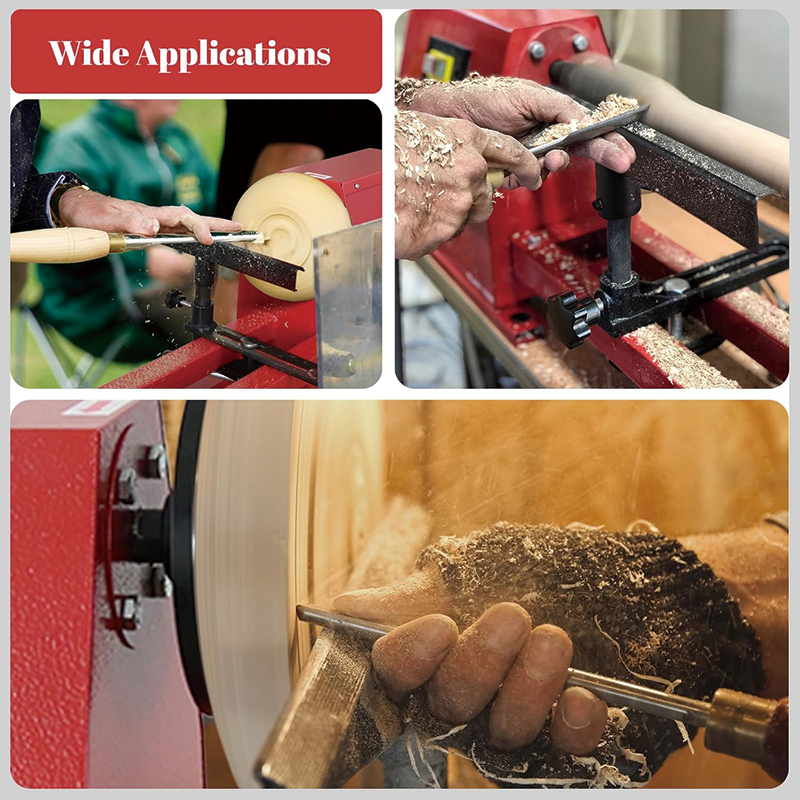 Wood Lathe, 14 in x 40 in,370W Power Wood Turning Lathe Machine,4 Speed 810/1180/1700/3400RPM,with 5 Chisels for Woodworking,for Woodworking