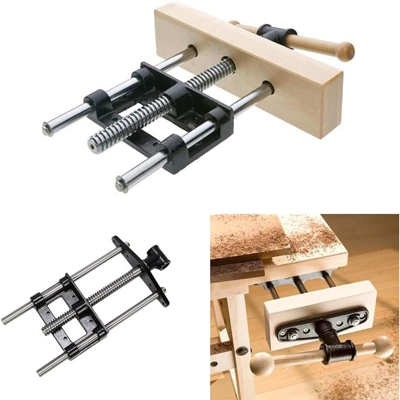 7" Woodworking Vise Heavy-Duty Steel and Cast Iron Workbench Vise for Home Woodworking Studios Teaching Equipment