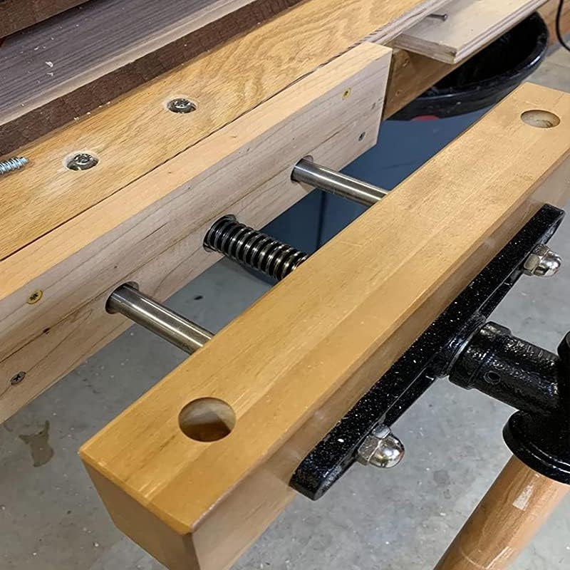 7" Woodworking Vise Heavy-Duty Steel and Cast Iron Workbench Vise for Home Woodworking Studios Teaching Equipment