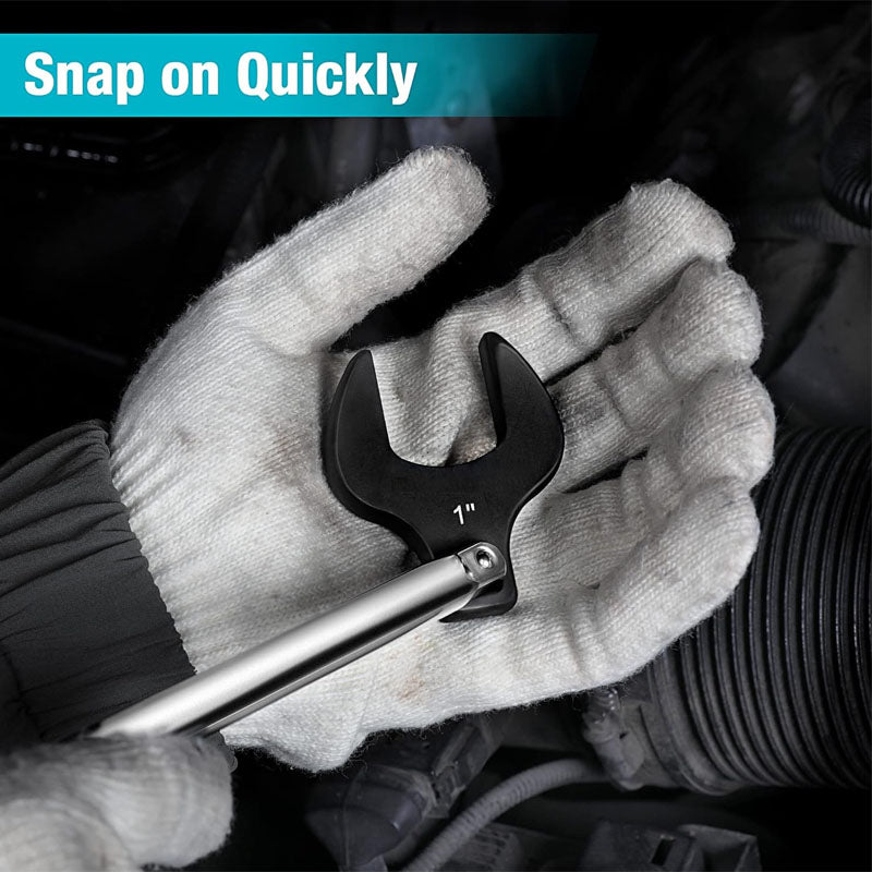 Crows Foot Wrench Set 3/8" Drive 11PCS CR-V Steel Large SAE 3/8"-1" Crowfoot Flare Nut Wrench Set with Storage Tray