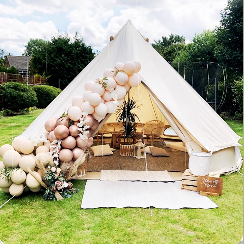 3*3m Outdoor Yurt Tent Camping Base Scenic Farm Resort Wild Luxury Pyramid Hotel Camping Tent