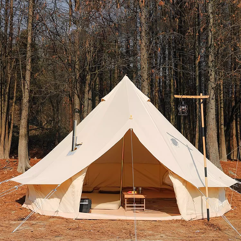 Outdoor Camping Yurt Tent Cotton Cloth Light Luxury Villa Camping Tent Thick Rainproof