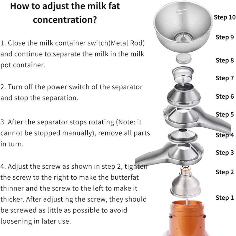 Octagon Base 50 Model Milk Separator Household Solar Dual-purpose Milk Separator