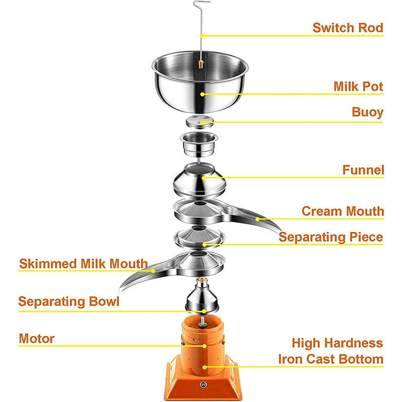 Octagon Base 50 Model Milk Separator Household Solar Dual-purpose Milk Separator