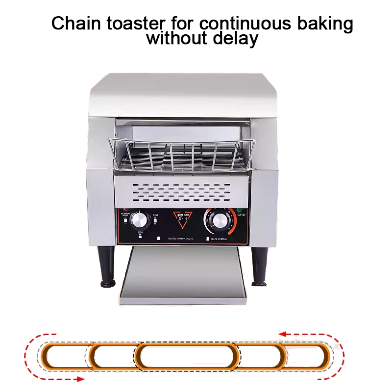 Chain Toaster Commercial Toaster Crawler Hotel Toast Heating Machine Fully Automatic Sandwich Baking Machine