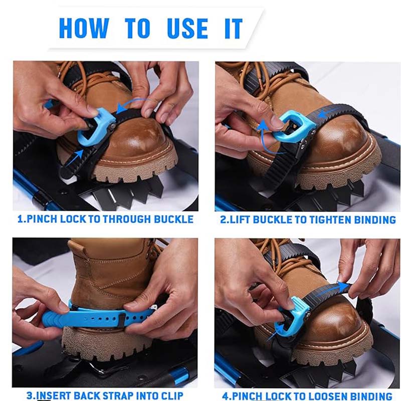 Snowshoes Light Weight with Carrying Tote Bag and Trekking Poles,Weight Snowshoes,Aluminum Alloy,Fully Adjustable Bindings