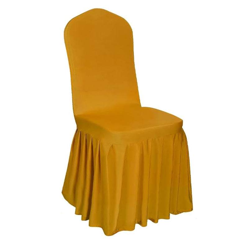 Chair Cover Stretch Skirt 6pcs Universal Fitted Chair Cover Stretch Spandex Folding Chair Cover